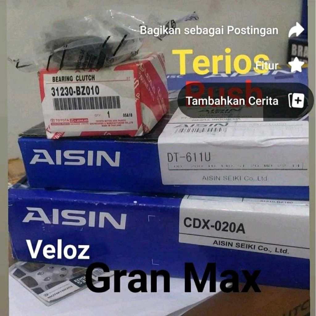 Plat kopling set Avanza 1.5 Rush Terios kampas kopling set Aisin