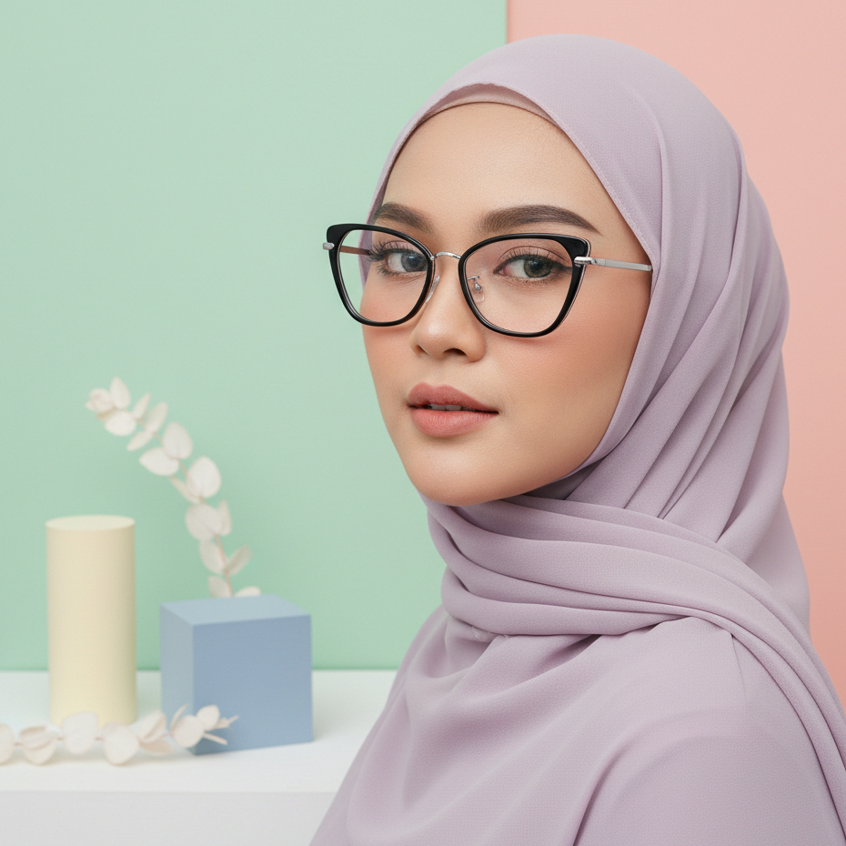 FRAME KACAMATA MODEL CAT EYE FS F3030 LEBAR 140 SIZE 53