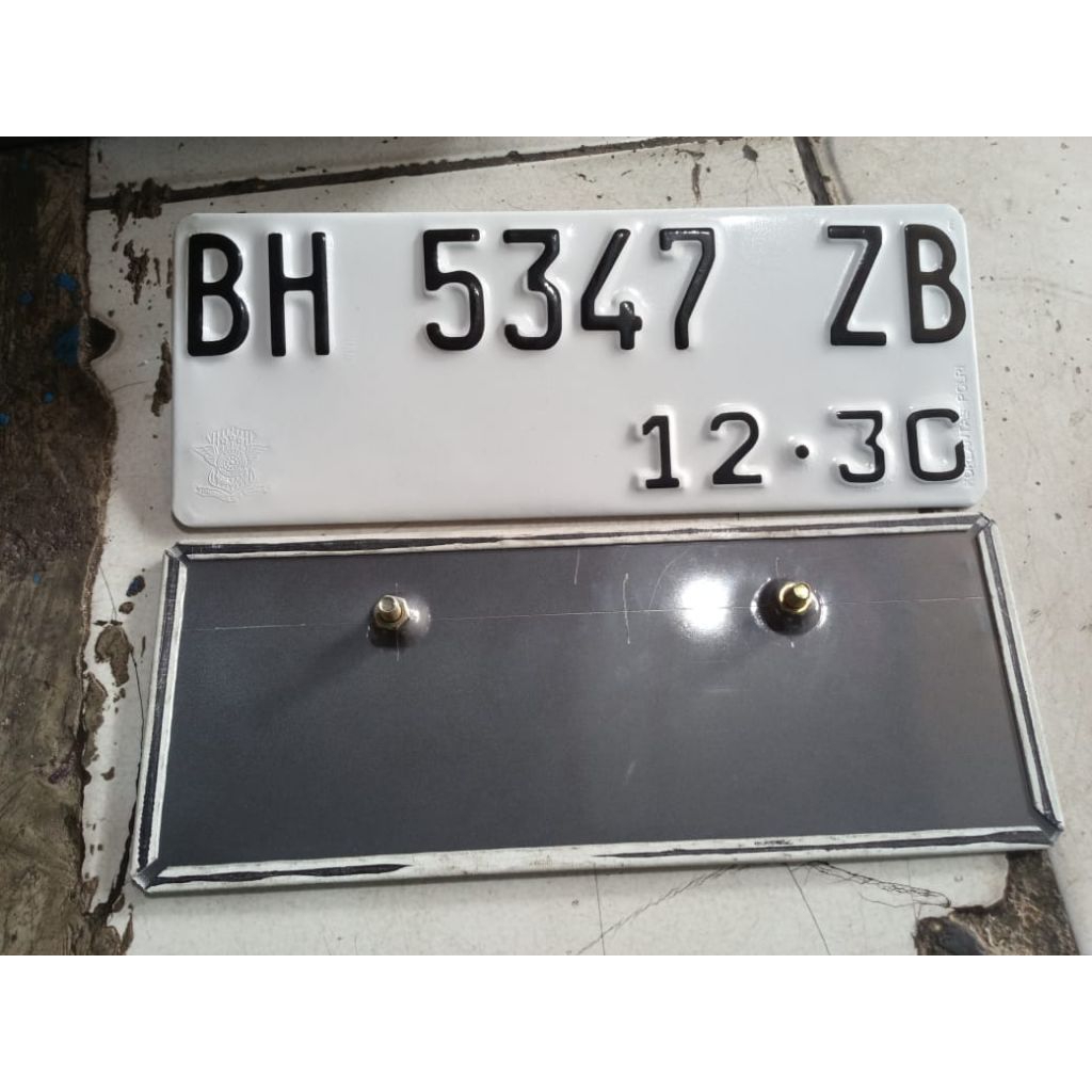 cetak angka plat nomor motor baut tanam lipat angka variasi