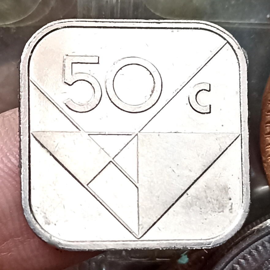 Koin Kuno Aruba (Dutch Caribbean) 50 Cents
