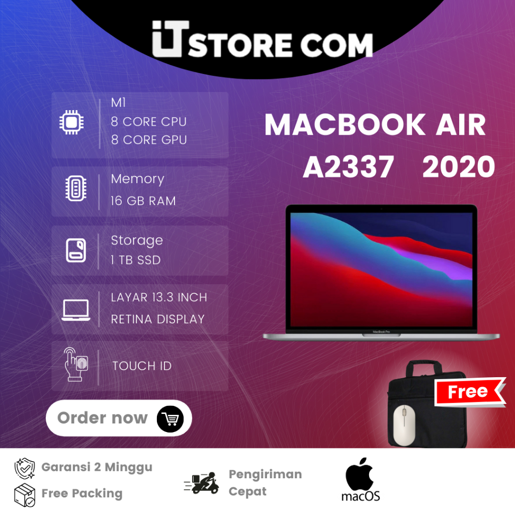 MACBOOK AIR M1 2020 A2337 – SECOND ORIGINAL APPLE