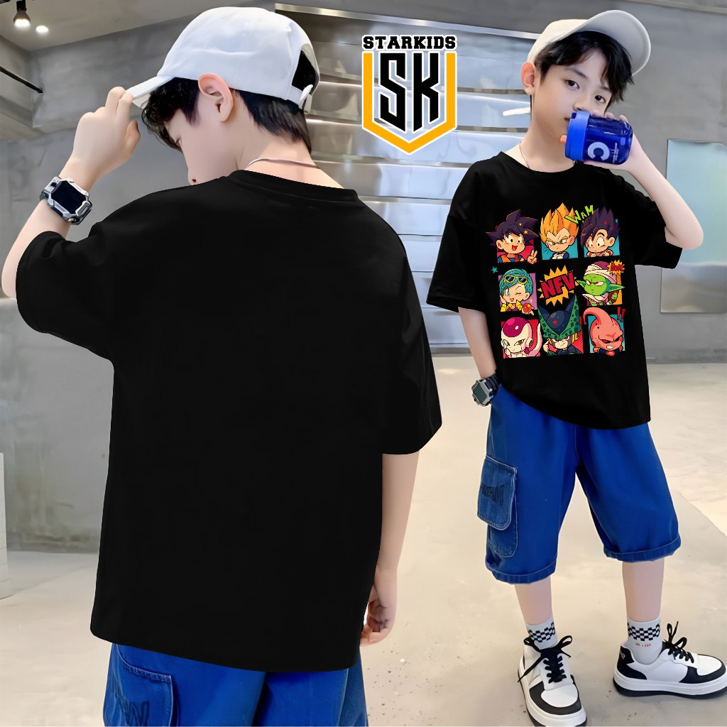 KAOS ANAK Korea Style T-shirt Oversize DRAGON BALL | Kaos Wanita Puith | Kaos pria dan wanita