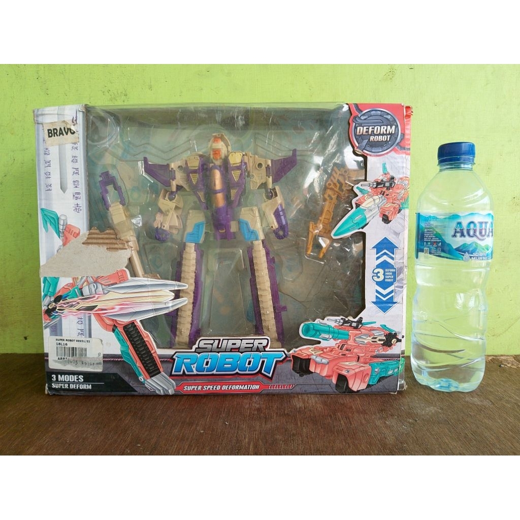 Robot Transformers Blitzwing jadul super speed deformation