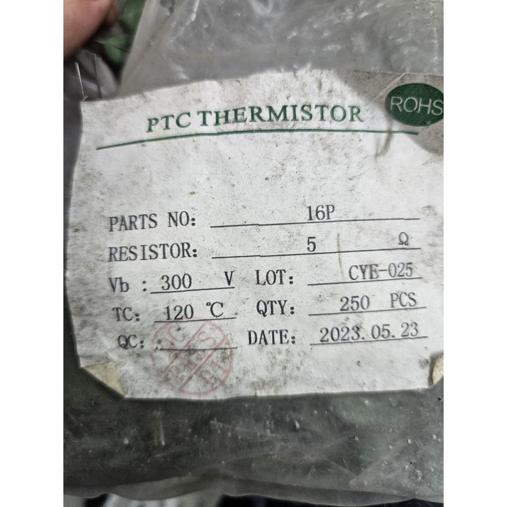 PTC THERMISTOR 16P 5uhm