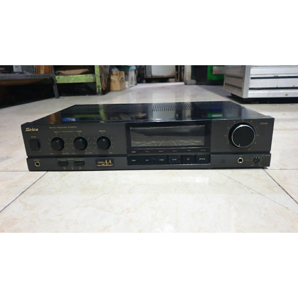 power amplifier vintage seico vo-4 stereo intergrated second bekas normal siap pakai sudah di tes
