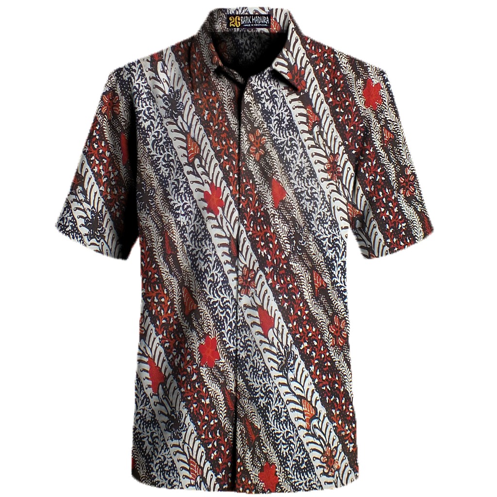 Kemeja Batik Tulis Madura Baju Batik Pria Lengan Pendek F889