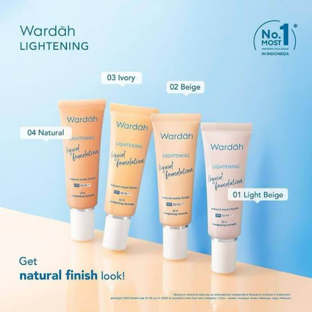 Wardah lightening liquid foundation / alas bedak cair