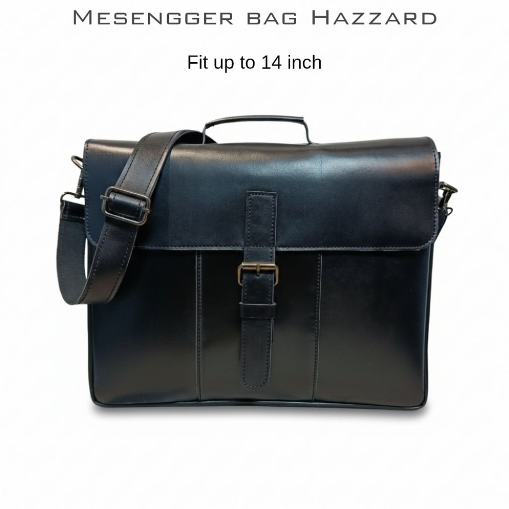 Tas Laptop Kulit Asli Bahan Kulit Sapi Muat Up To 14 inch  mesengger bag geniune leather postman pri