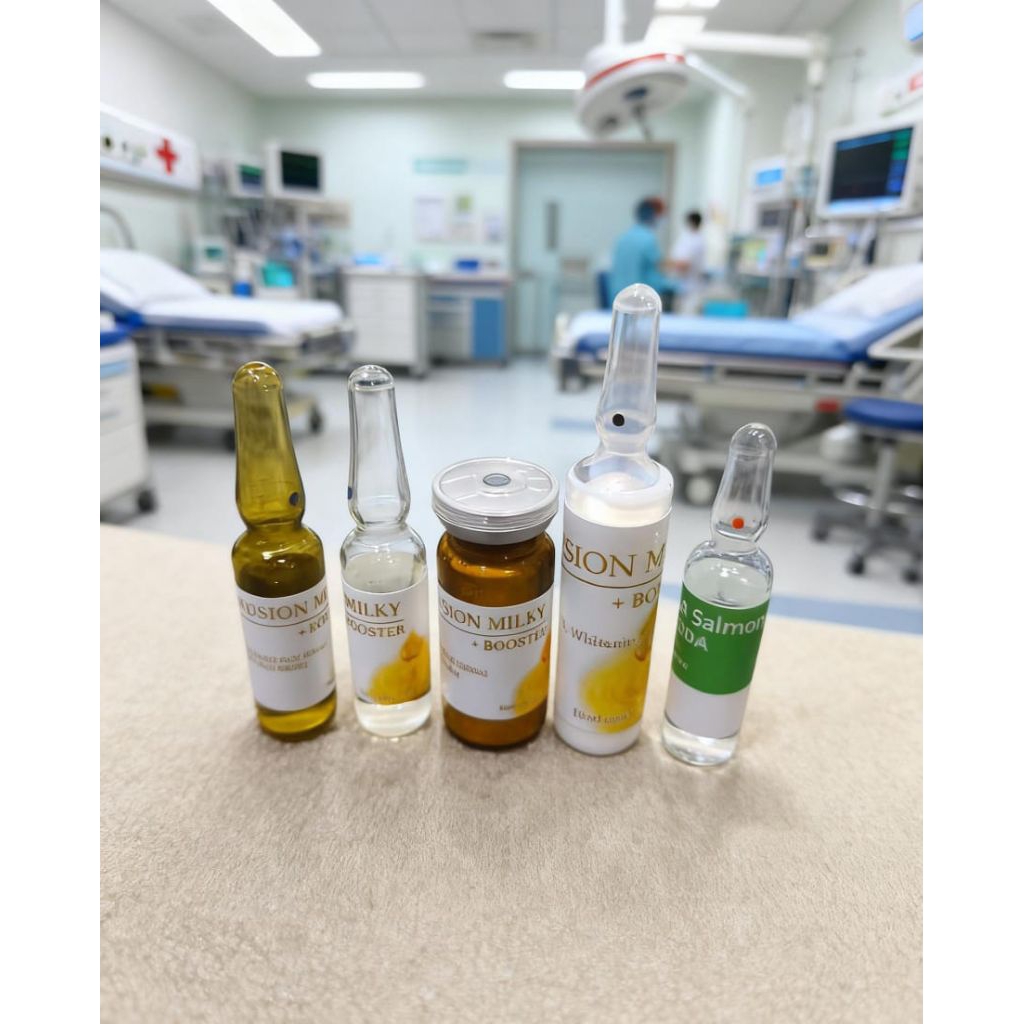 infus milky booster whitening milky set alat dan dna salmon