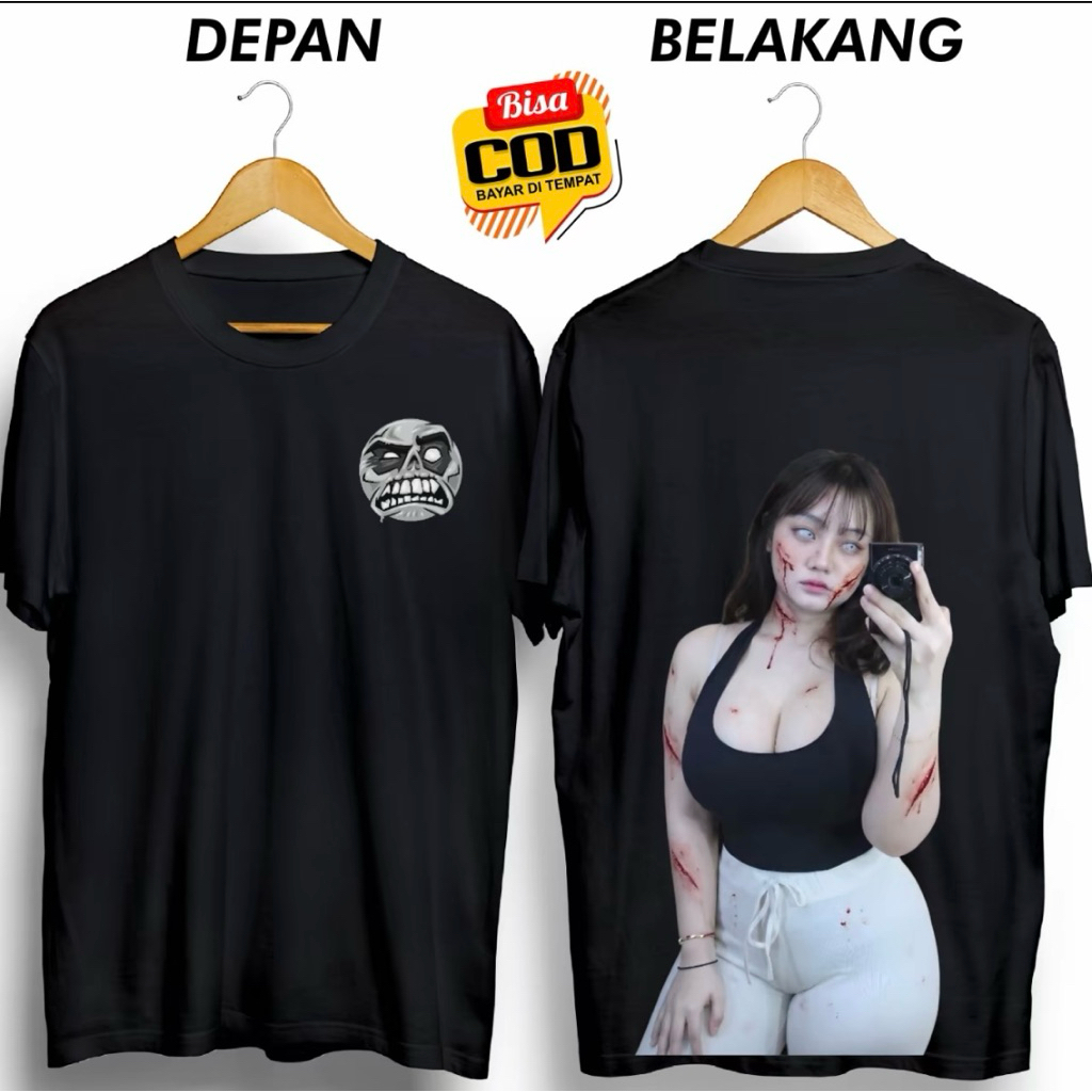KAOS DISTRO PRIQ HANTU CEWE SEKSI SELFI DTF