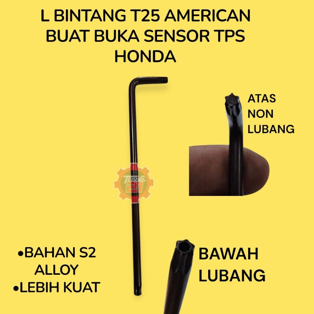 L BINTANG T25 BUAT SENSOR TPS HONDA KUNCI L BINTANG T25 AMERICAN LUBANG