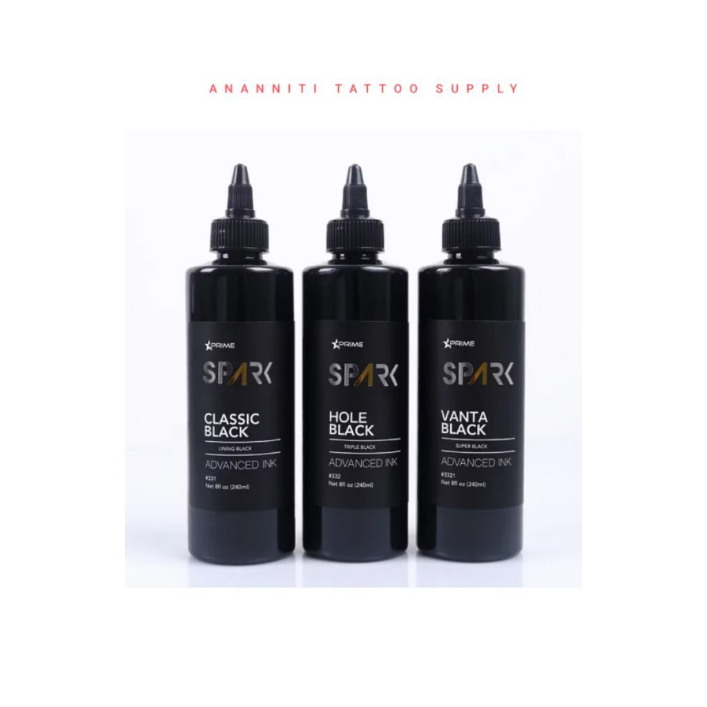 Tinta tato hitam SPARK advanced ink 8oz