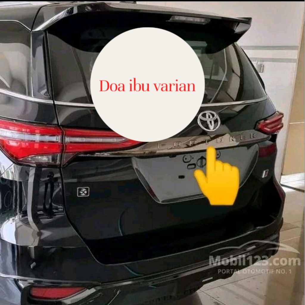 Trunklid Bagasi Fortuner GR Facelift 2021 2023 Original Black Chrome-Croom-Krum-Chrom