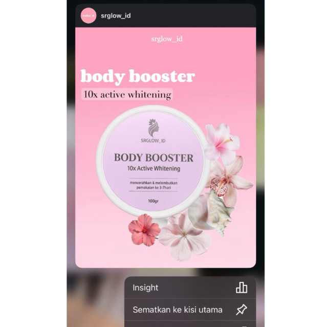 srglow_id 1pot hand body booster 10x active whitening | hb farmasi