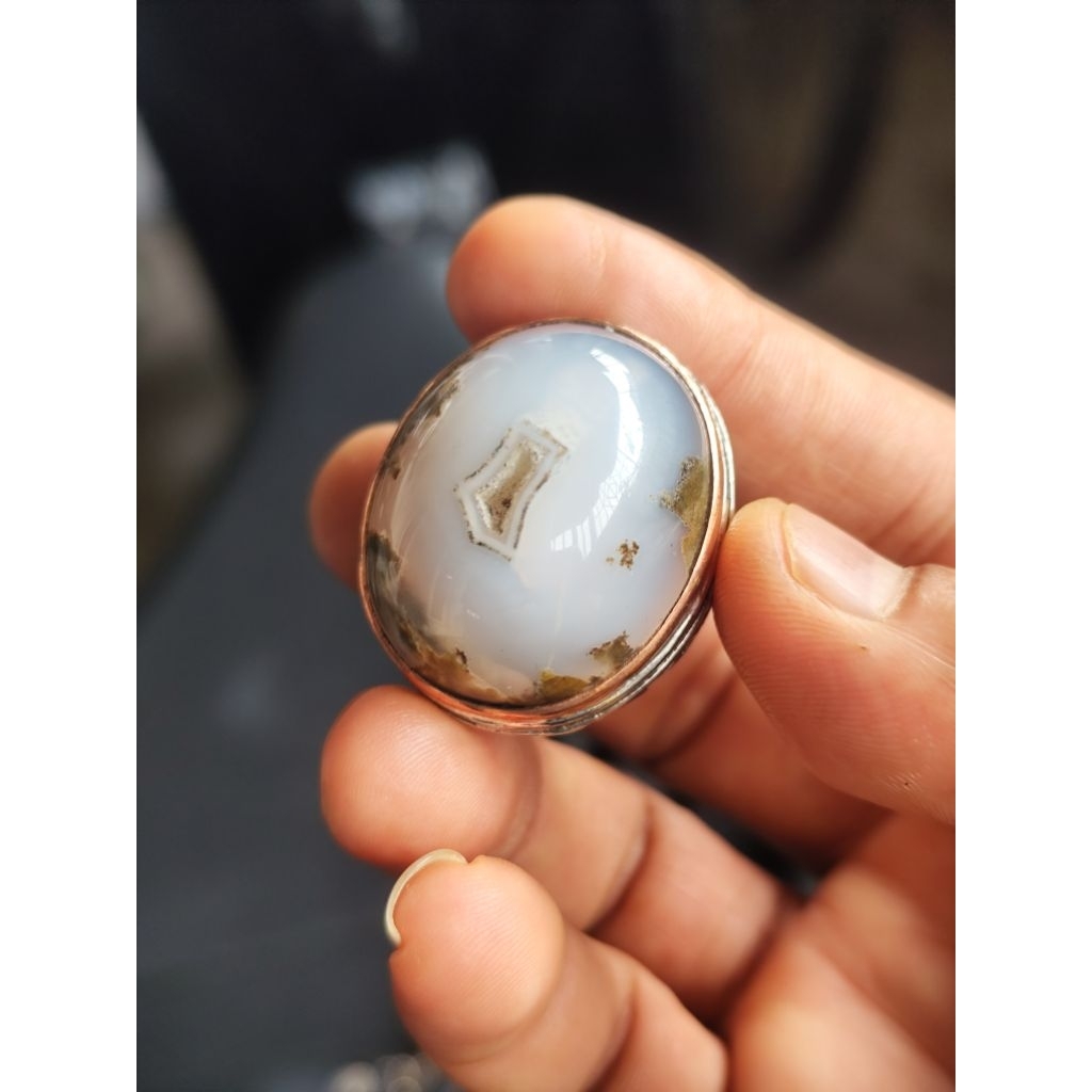cincin batu akik combong unik