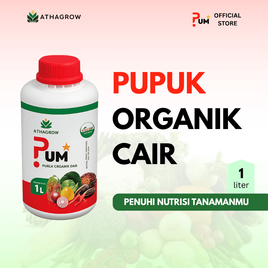 PUM - Pupuk Organik Cair 1 Liter, Pupuk Organik Booster, Pupuk Penyubur Tanaman 1 liter