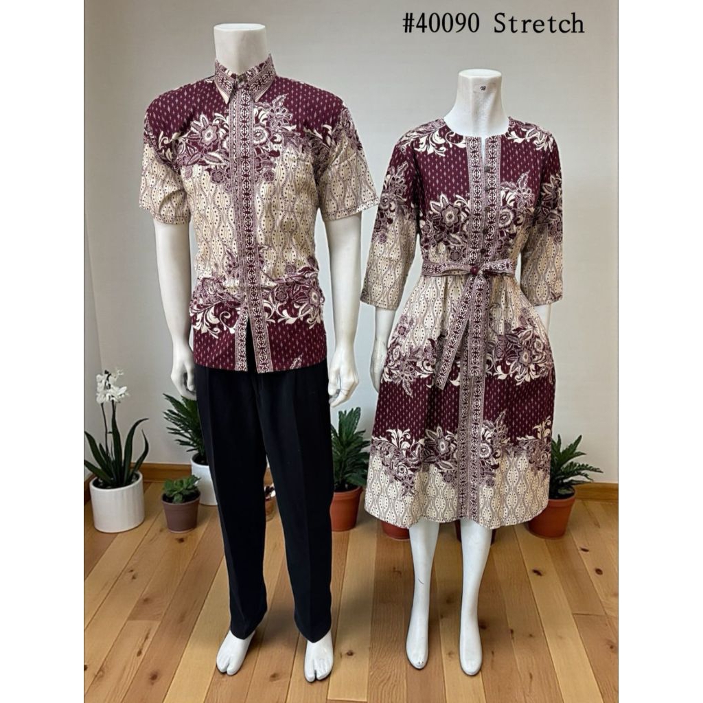 | Dress Batik Wanita Katun Strech | Baju Batik Wanita| Batik Modern | Batik Kekinian| Batik Couple |