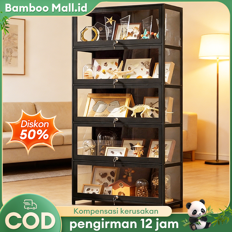 Lemari Pajangan/Lemari Pajangan Akrilik/Lemari Pajangan Bambu/Lemari Pajangan Tahan Debu