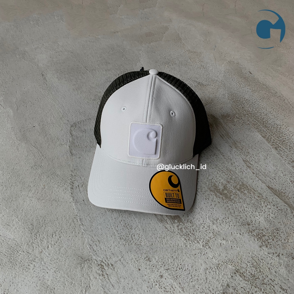 Carhartt, Canvas Logo C Trucker Hat in Malt