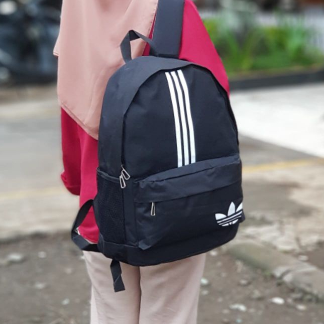 Tas ransel adidas Pria Tas Sekolah Ransel Wanita Pelajar Perguruan Ransel Laptop Trendi Tas Wanita