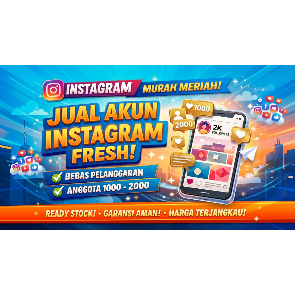 Jual Akun Instagram Fresh - "Real Follower Aktif" - Cocok untuk Olshop/Pribadi - Bergaransi