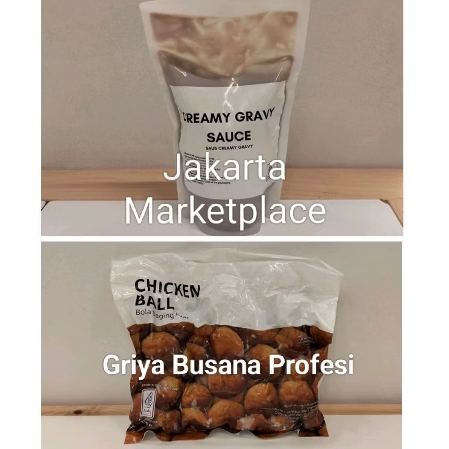 Bakso Daging ayam IKEA Chicken Ball 1 kg Frozen Creamy Gravy Sauce GOSEND ONLY