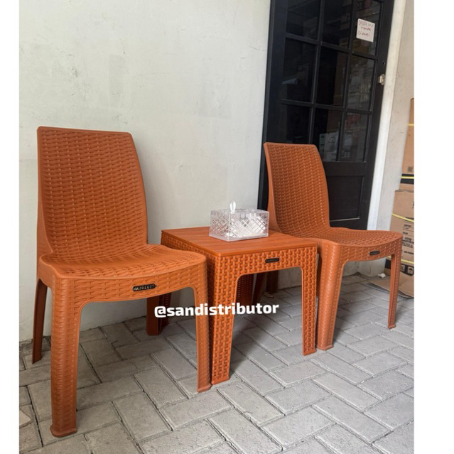 1SET MEJA KURSI NAPOLLY / MEJA MAKAN / MEJA KURSI TAMU KR-701 SPORT