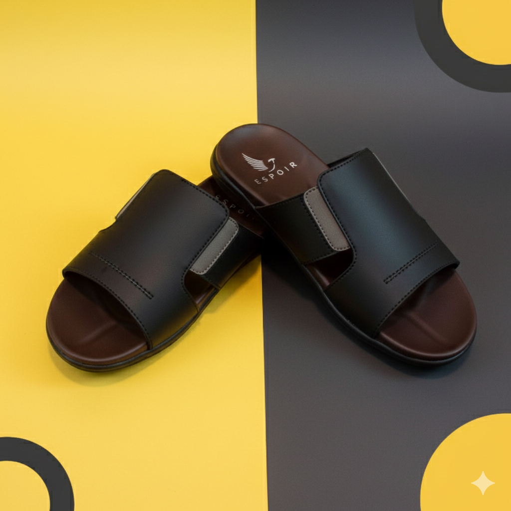 SANDAL KULIT SELOP PRIA ESPOIR FORMAL SANDAL KULIT AWET MURAH BISA COD SENDAL SLIDE ORANG TUA