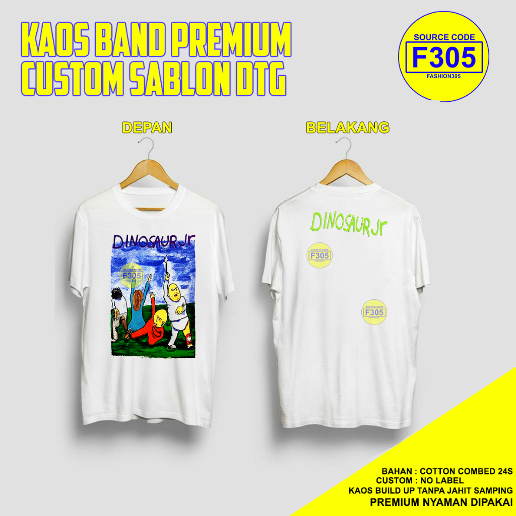 KAOS BAND VINTAGE DINOSAUR JR PREMIUM CUSTOM SABLON DTG