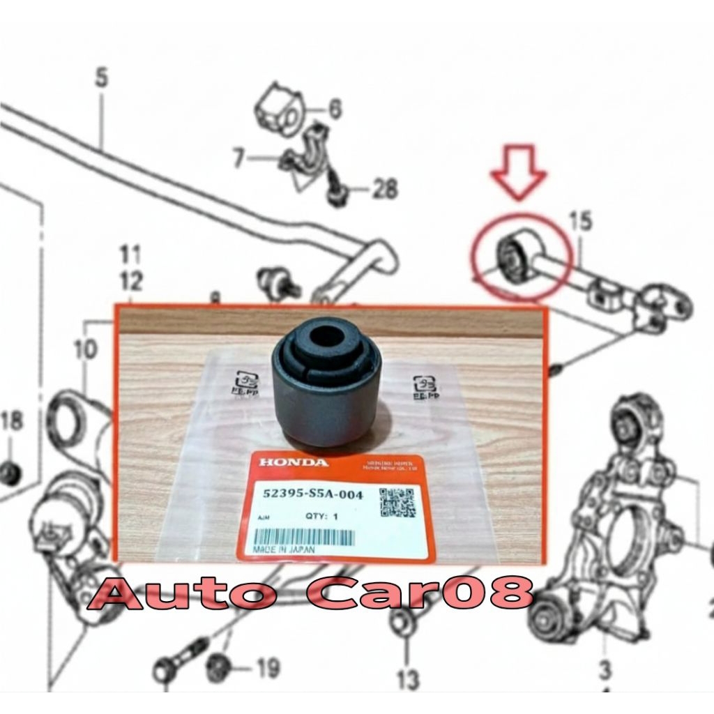 Bushing Upper Arm Belakang/ Bushing Chamber Crv Gen 2, Crv Gen 3, Crv Gen 4 1-Pcs