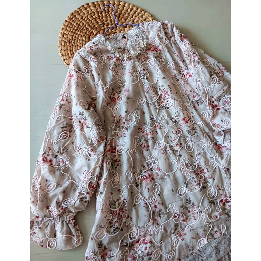 DRESS AFI KATUN 3D BORDIR TIMBUL MIX CHANTILY PREMIUM