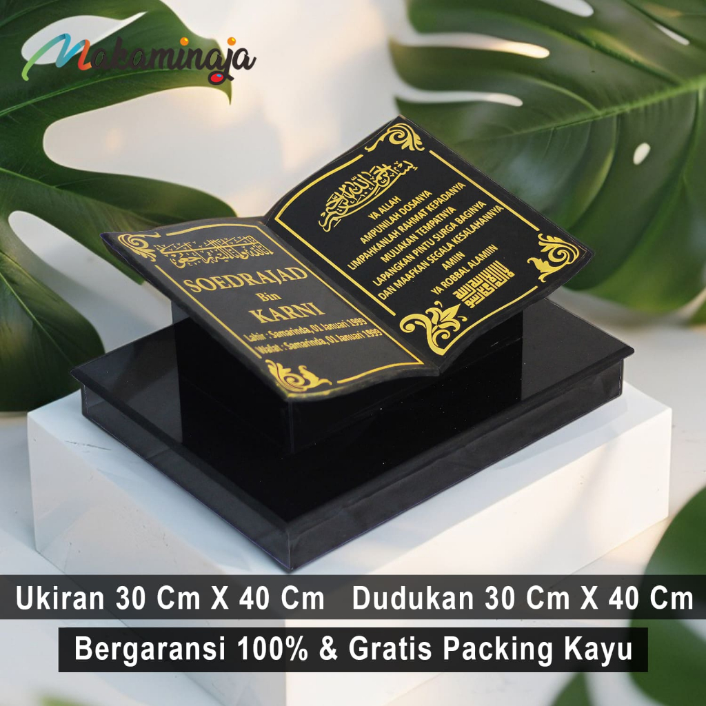 Batu Nisan Model Bentuk Buku Granit Makam Kuburan L55