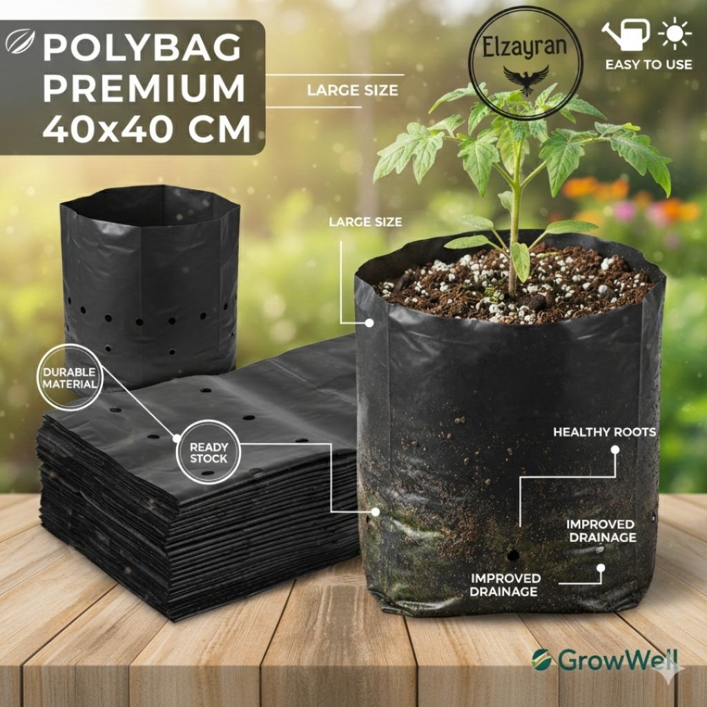 polybag / polibek tanaman Tebal 40 x 40 cm, Sesuai Kebutuhan
