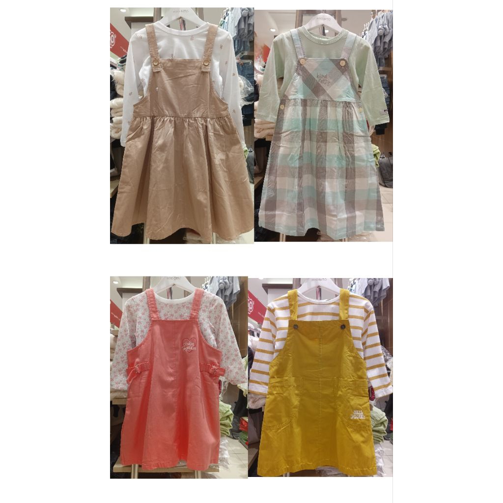 (4-14 tahun) SETELAN OVERALL ANAK CEWEK ORIGINAL PITODITO