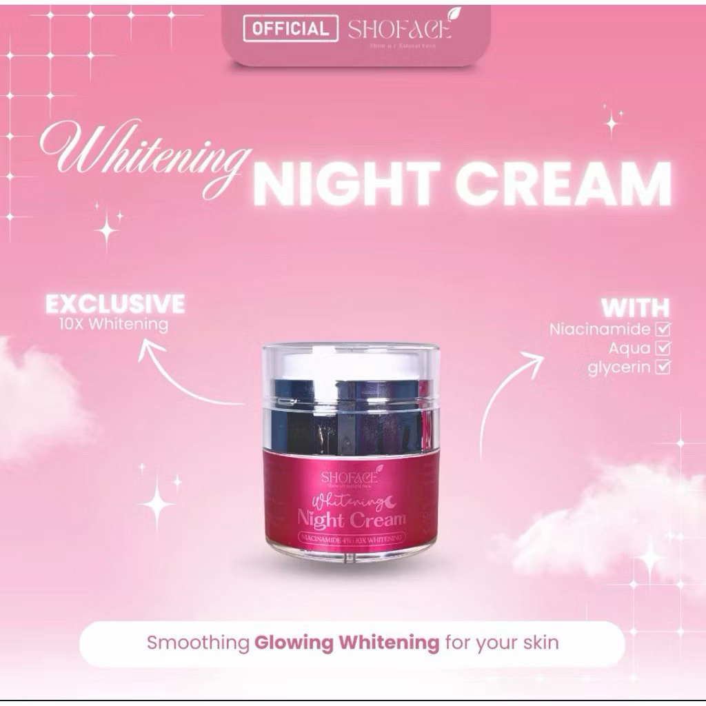 (SIAP KIRIM)SHOFACE WHITENING NIGHT CREAM