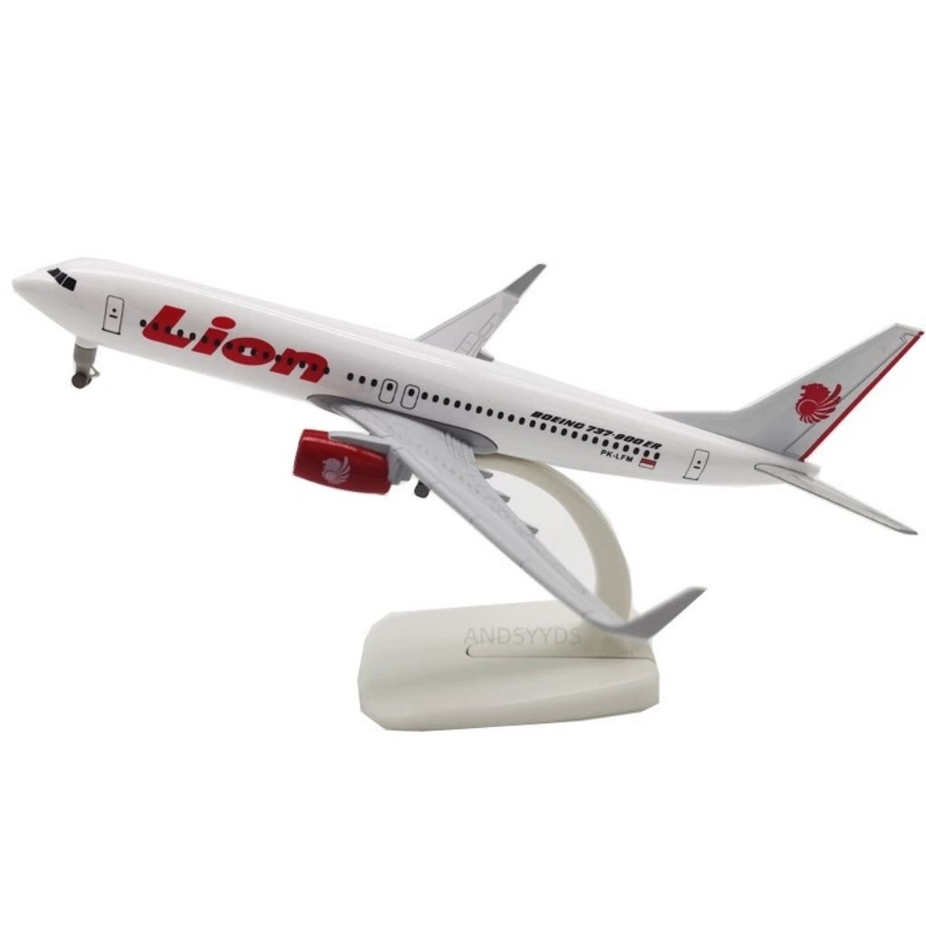 LION AIR 737 MINIATUR PESAWAT DIECAST BESI METAL PAJANGAN