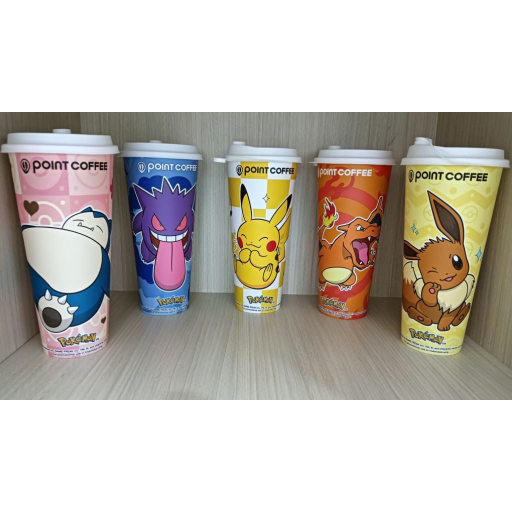 Cup Pokemon Point Coffee Indomart Set Lengkap 5 pc
