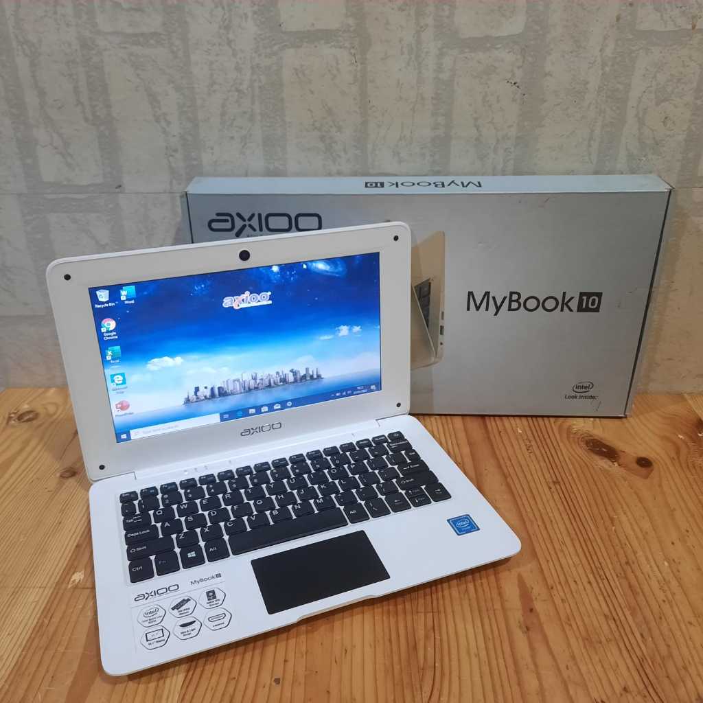 Laptop Axioo Mybook 10+, Seri Baru, Super Slim, Mulus, Lengkap, White