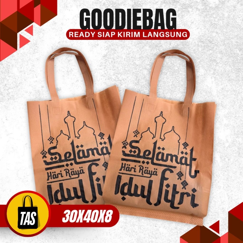 Cv Berkah Tas Spundbond Goodiebag Selamat Idul Fitri Muat Kaleng Biskuit Populer Ready Stok Siap Kir