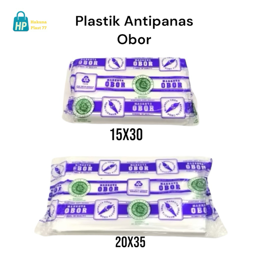 Kantong Plastik HD Antipanas MAHKOTA OBOR[ UK 15x30 dan 20x35]1 ikat 4 pcs