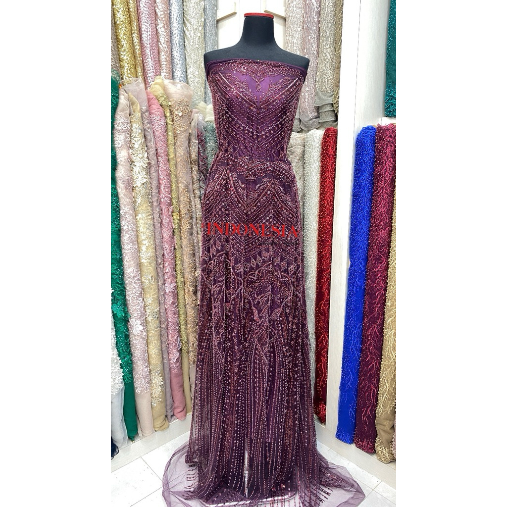 Kain Tulle Payet Lolita/tulle payet dress/tulle payet kebaya /tulle payet meteran/tulle meteran /tul