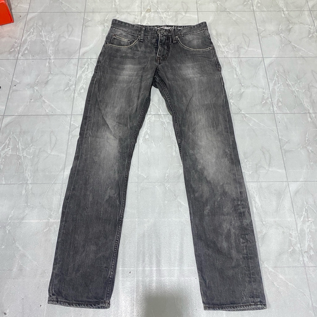 celana jeans denim hitam pudar Oxygen original