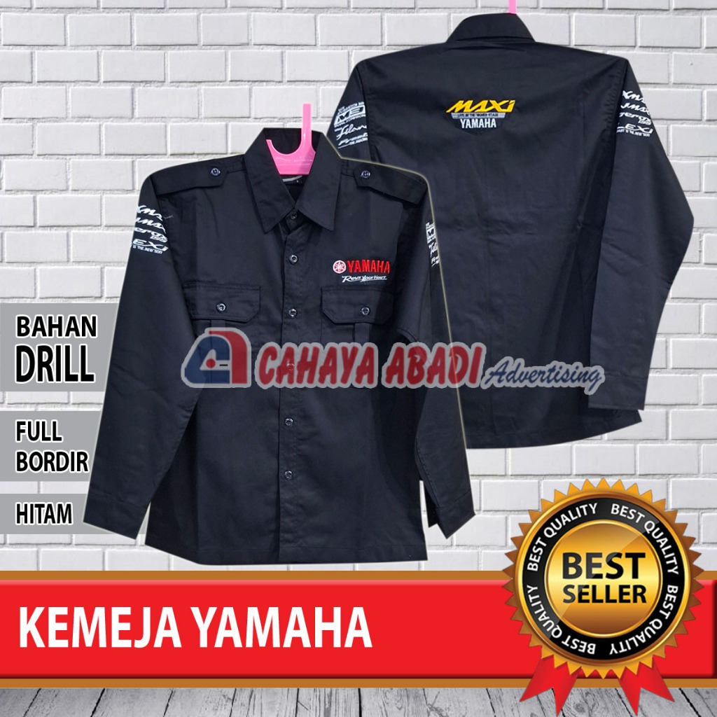 Kemeja Yamaha Seragam Yamaha Baju Yamaha Hitam