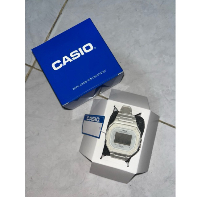 jam tangan casio putih W-218HC-8AVDF