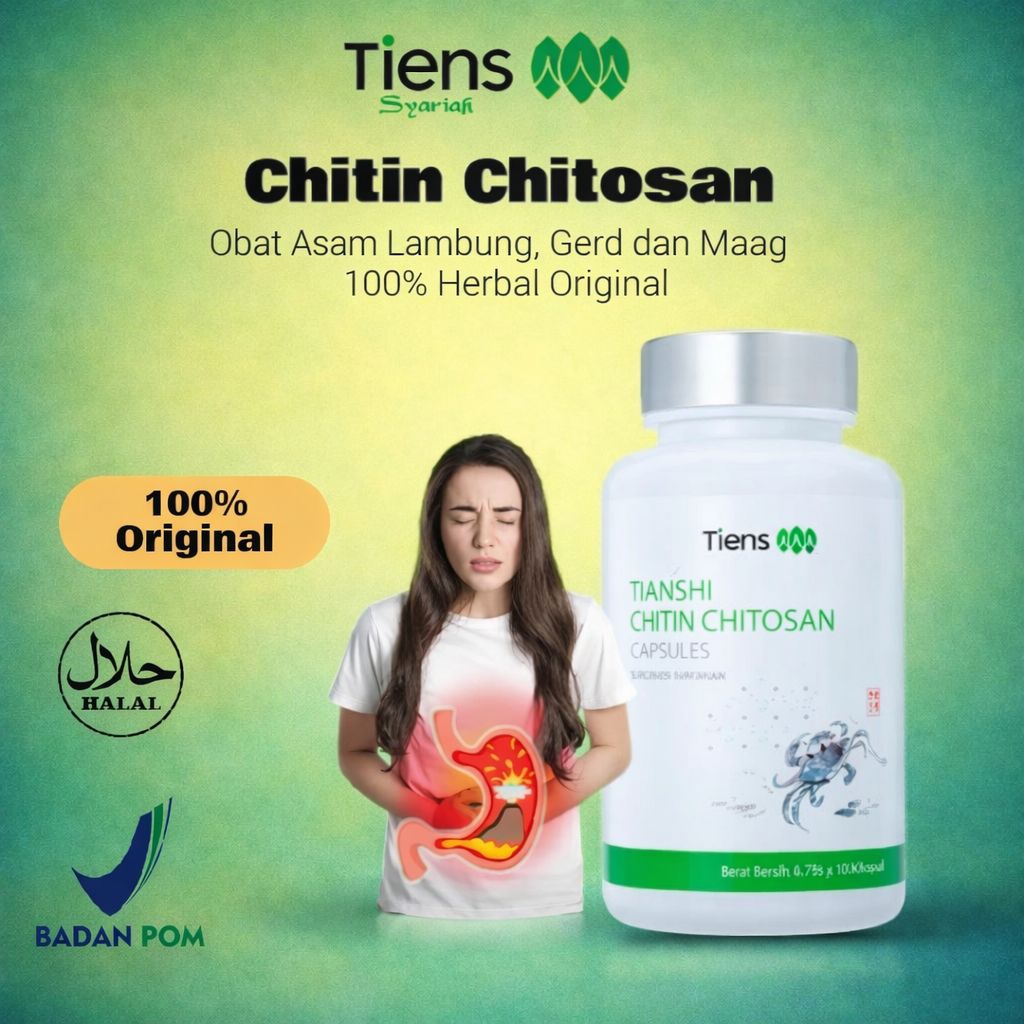 OBAT ASAM LAMBUNG TERBAIK | SUPLEMENT TIENS  CHITIN CHITOSAN | SOLUSI ASAM LAMBUNG MAAG | TIENS KAPS