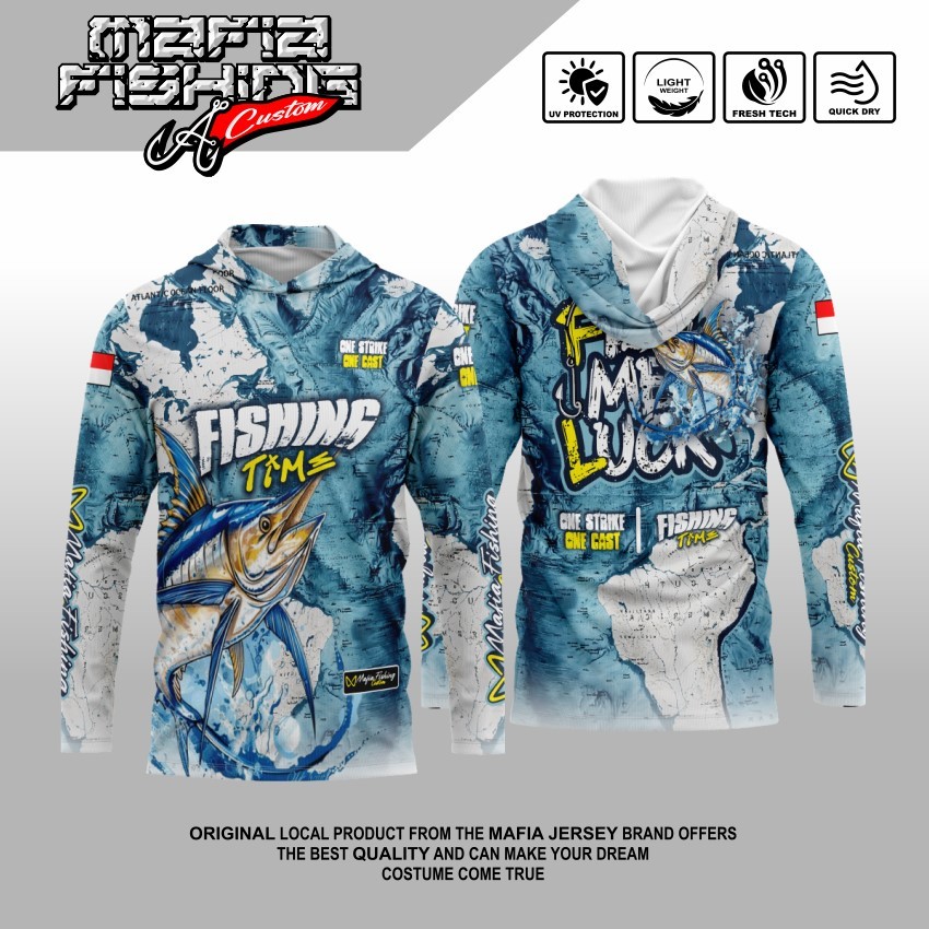 Jersey Mancing Full Print model KUPLUK/HOODIE Fishing Time Custom
