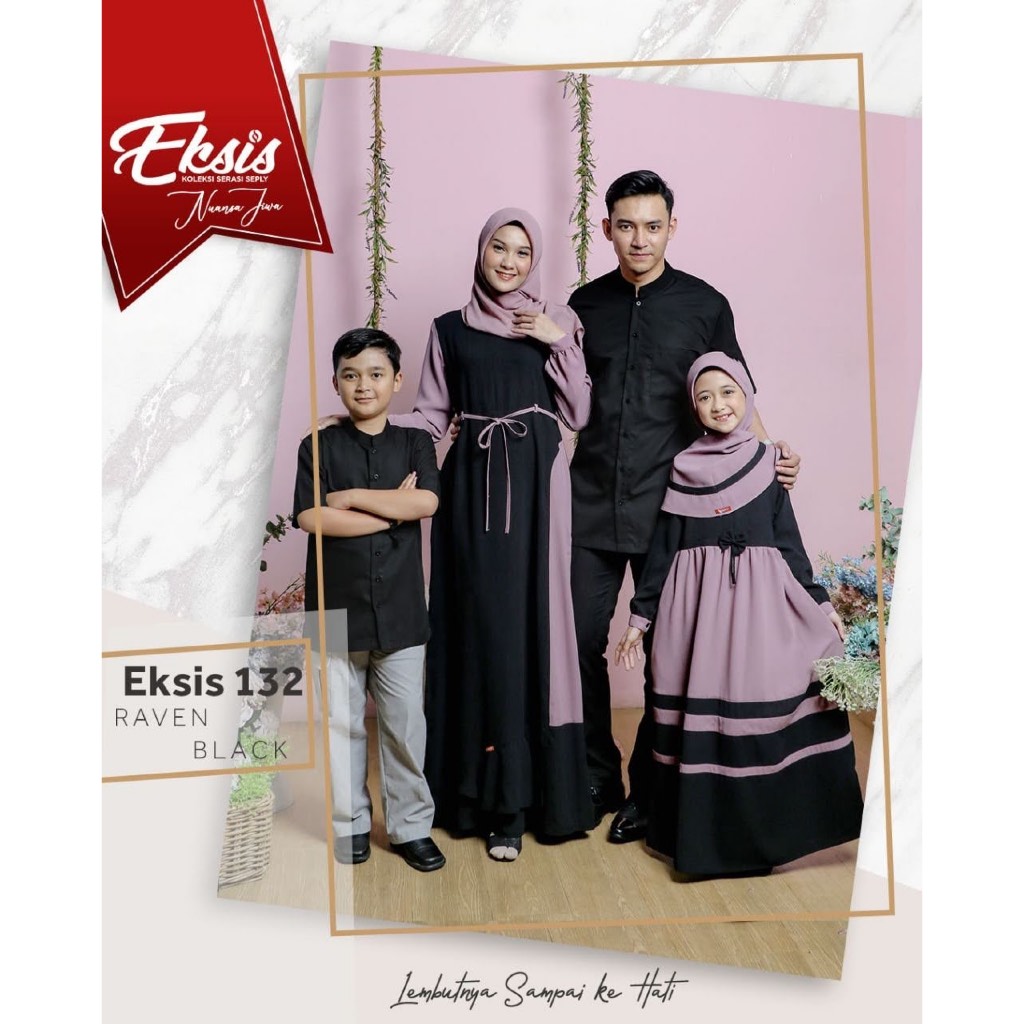 Seply | Eksis 132 Raven Black | Sarimbit Eksis Series | Sarimbit Keluarga