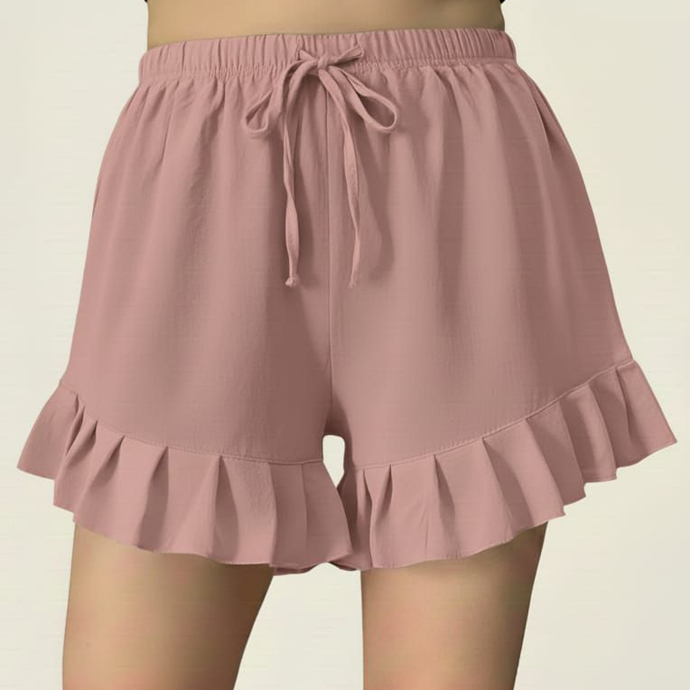 hot pants jumbo Celana Pendek wanita bahan crinkle airtuflow Harian santai (50.kg - 100kg)