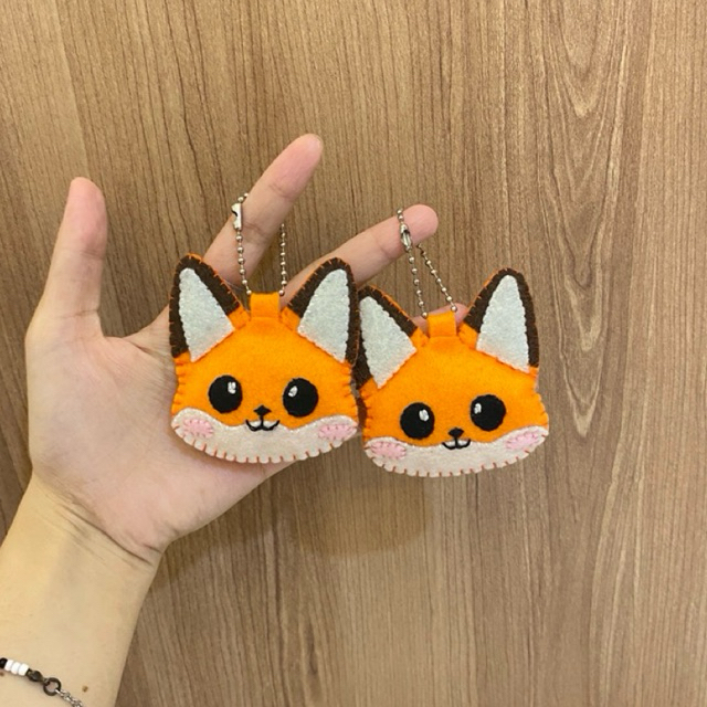 felt keychain || gantungan kunci kain flanel rubah fox nick zootopia