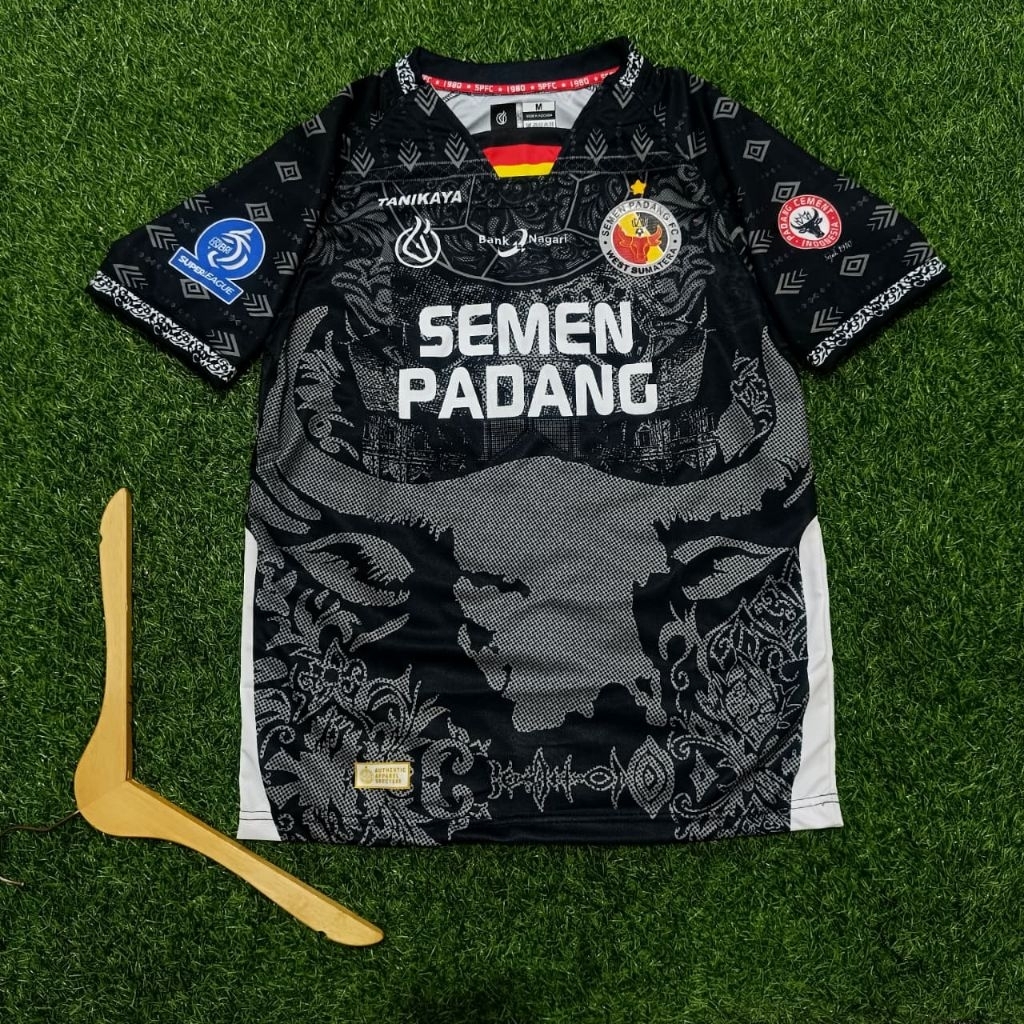 PREMIUM QUALITY JERSEY BOLA SEMEN PADANG FC HITAM THIRD 3D 2025 LIGA INDONESIA BRI SUPER LEAGUE LIGA